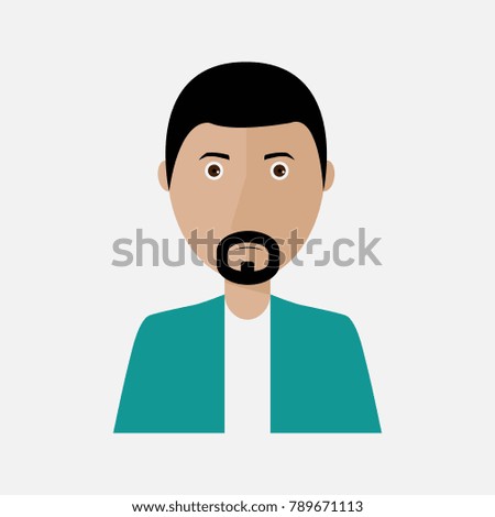 Man avatar icon isolated on white background