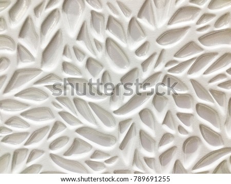 White seamless texture. Wavy background. Interior wall decoration. 3D interior wall panel pattern. white background of abstract waves. Royalty-Free Stock Photo #789691255