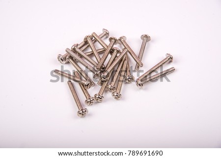 Screws made of steel.