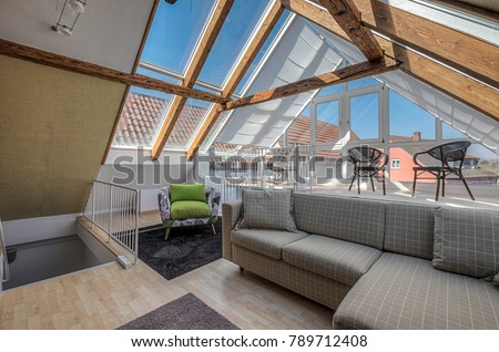 Modern loft conversion Royalty-Free Stock Photo #789712408