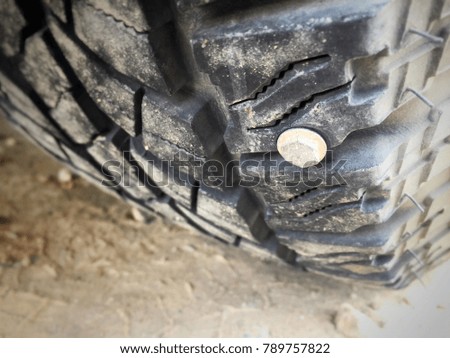 Nail prick tire the car tire puncture
