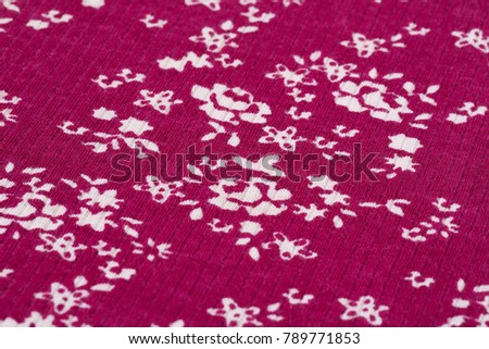 Fabric background with pattern closeup picture.