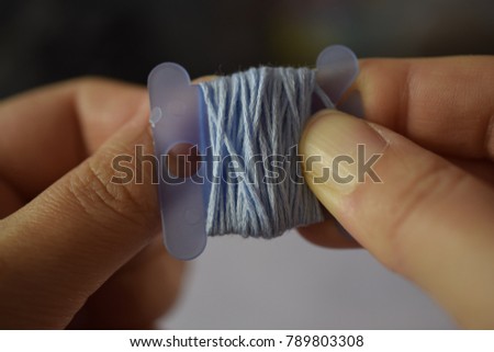 Cross stitch thread storage Royalty-Free Stock Photo #789803308