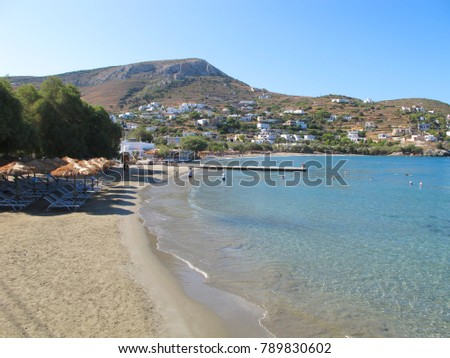 Photo from famous beach in Syros island, Cyclades, Greece