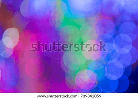 Abstract Bokeh colorful for background. Color White/pink/blue Christmas light 