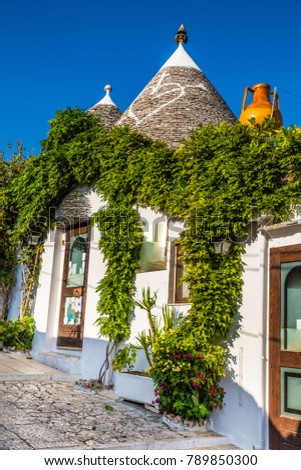 Beautiful Town Of Alberobello With Trulli Houses - Apulia Region, Italy, Europe
