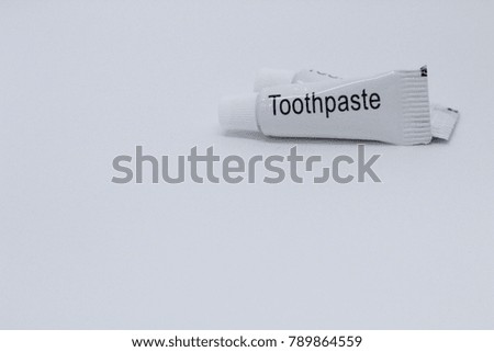 toothpaste with withe background  