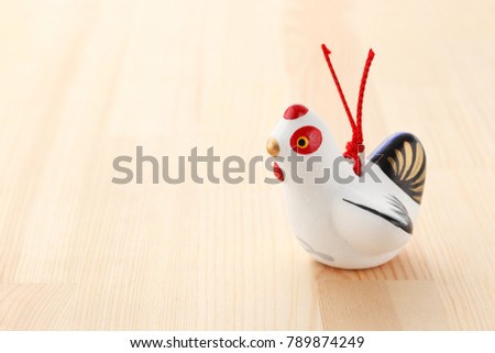 New year's card image/Zodiac figurine/Rooster year/The zodiac is a Japanese culture