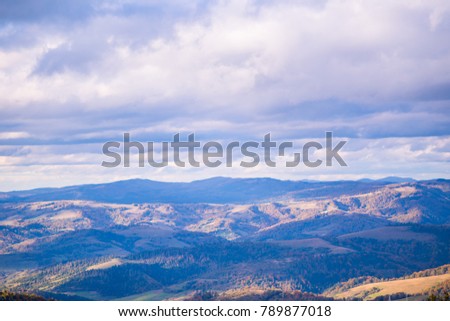 Mountain background with blue sky