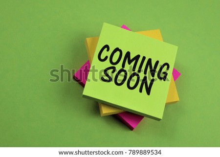 An concept Image of a coming soon note