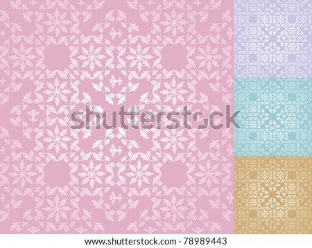 seamless pattern - ornamental background. Perfect as invitation or announcement.  Pattern is included as seamless swatch.