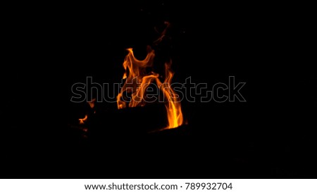 Fire Flame Isolated With Black Background HD 