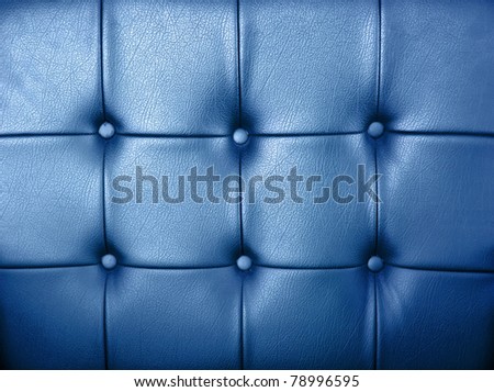 Texture of Blue leather of sofa background