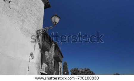 view of streets of an italian country in the summer