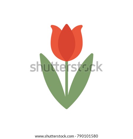 Tulip easter flat icon