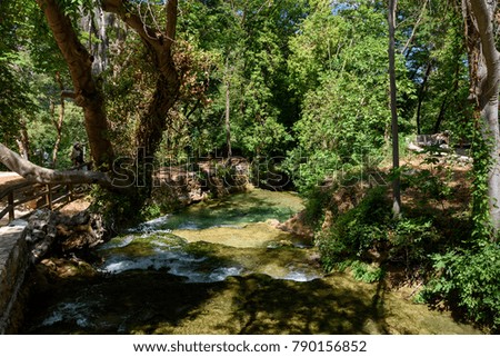 Scenic View of beautiful nature, water and waterfall At Krka National Park, Croatia