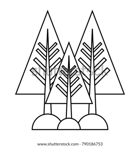 pine trees icon