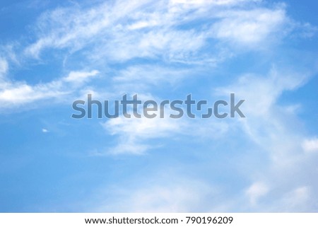 Blue sky white clouds Abstract nature background