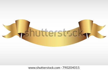 golden ribbons vector.