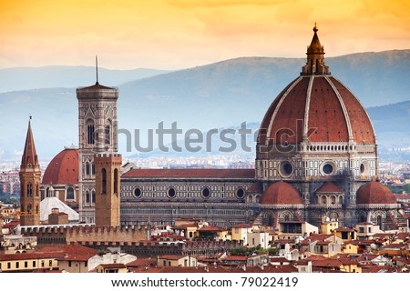 Cathedral Santa Maria del Fiore in Florence, Italy Royalty-Free Stock Photo #79022419