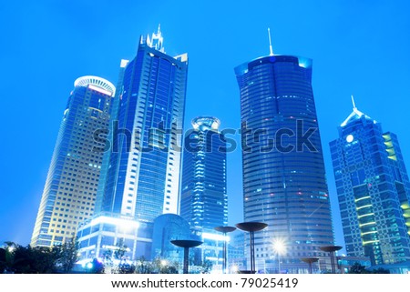 shanghai financial centre with modern building skyline,China.