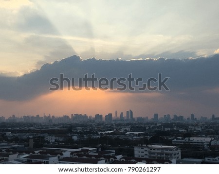 city and sunset background 