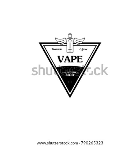 electric cigarette personal vaporizer e-cigarette retro label badge vector