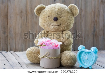 Valentines Day Background with Teddy bear