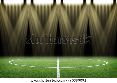 soccer field with sport light