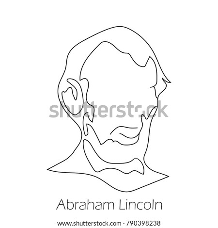 Silhouettes Abraham Lincoln, President in the United States. National Day of Freedom of the USA. Lincoln's Birthday Vector illustration.