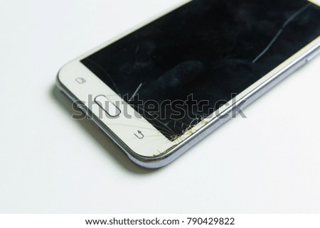 Broken cell phone protective glass