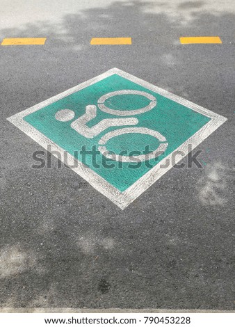 bikcycle lane sign on the road