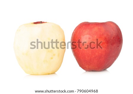 apple re peel isolated on white background.