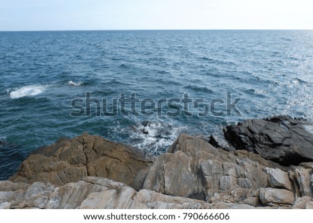 Photo of the Sea and Rocks.