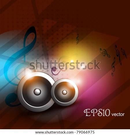 stylish vector music speaker background design