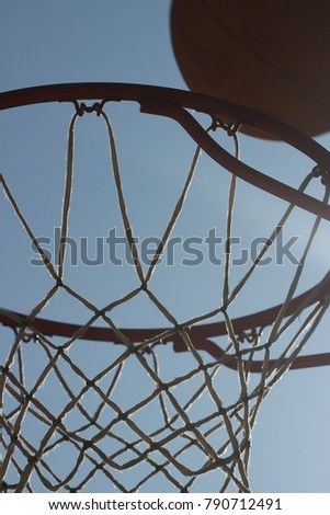 basketball net with ball