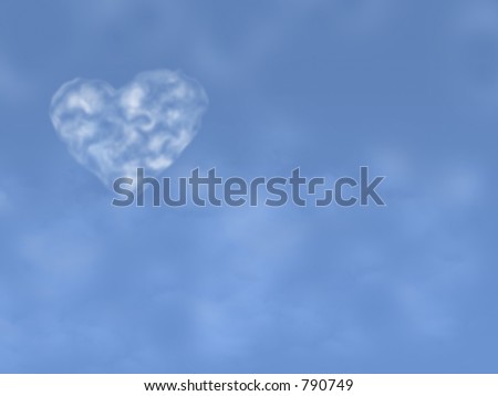 Beautiful Heart Cloud in the sky