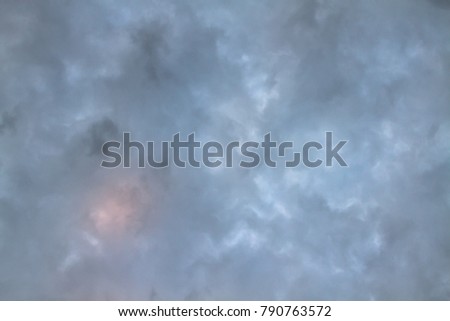 Sky and mysterious cloud with dark blue color, nature abstract and textured background