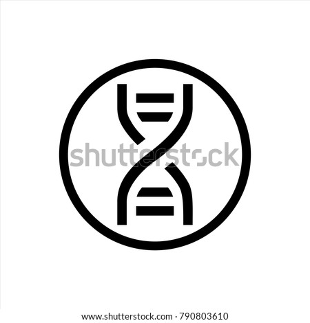 DNA icon in trendy flat style isolated on background. DNA icon page symbol for your web site design Clock icon logo, app, UI. DNA icon Vector illustration, EPS10.