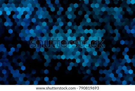 Dark BLUE vector abstract textured polygonal background. Brand-new blurry hexagonal design. Pattern can be used for background.