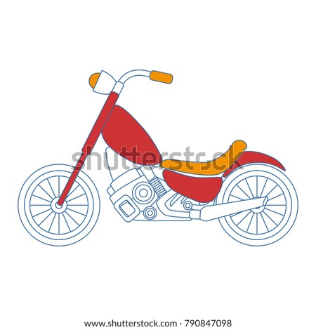 classic motorcycle vehicle icon