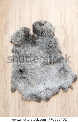 texture background made of fur. rabbit fur gray. gray fur
