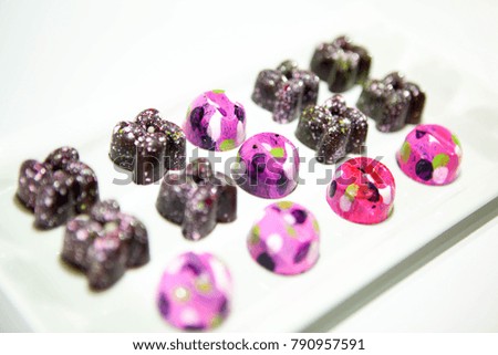 various chocolate truffles