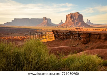 Sunset at Monument Valley, Utah and Arizona Royalty-Free Stock Photo #791060950