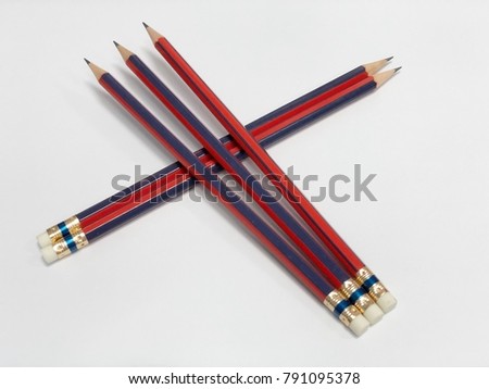 Bunch of black pencil isolated on white background.