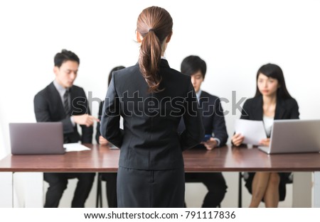 People of having an interview. Job hunting concept.