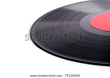 vinyl record isolated on white