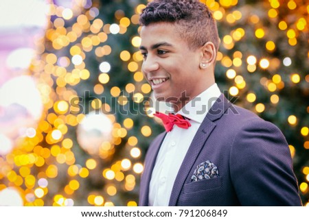 Christmas portrait of a businessman