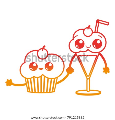 Cupcake and milkshake design