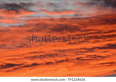 Colored Clouds at Sunset